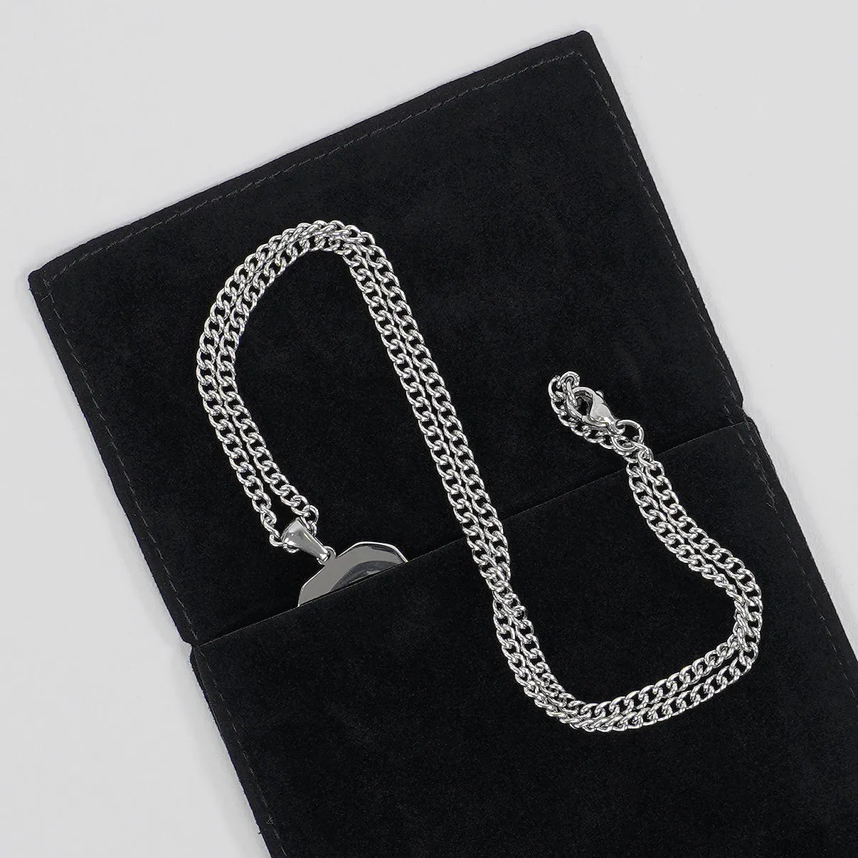 14 Number Pendant with Chain Necklace - Stainless Steel