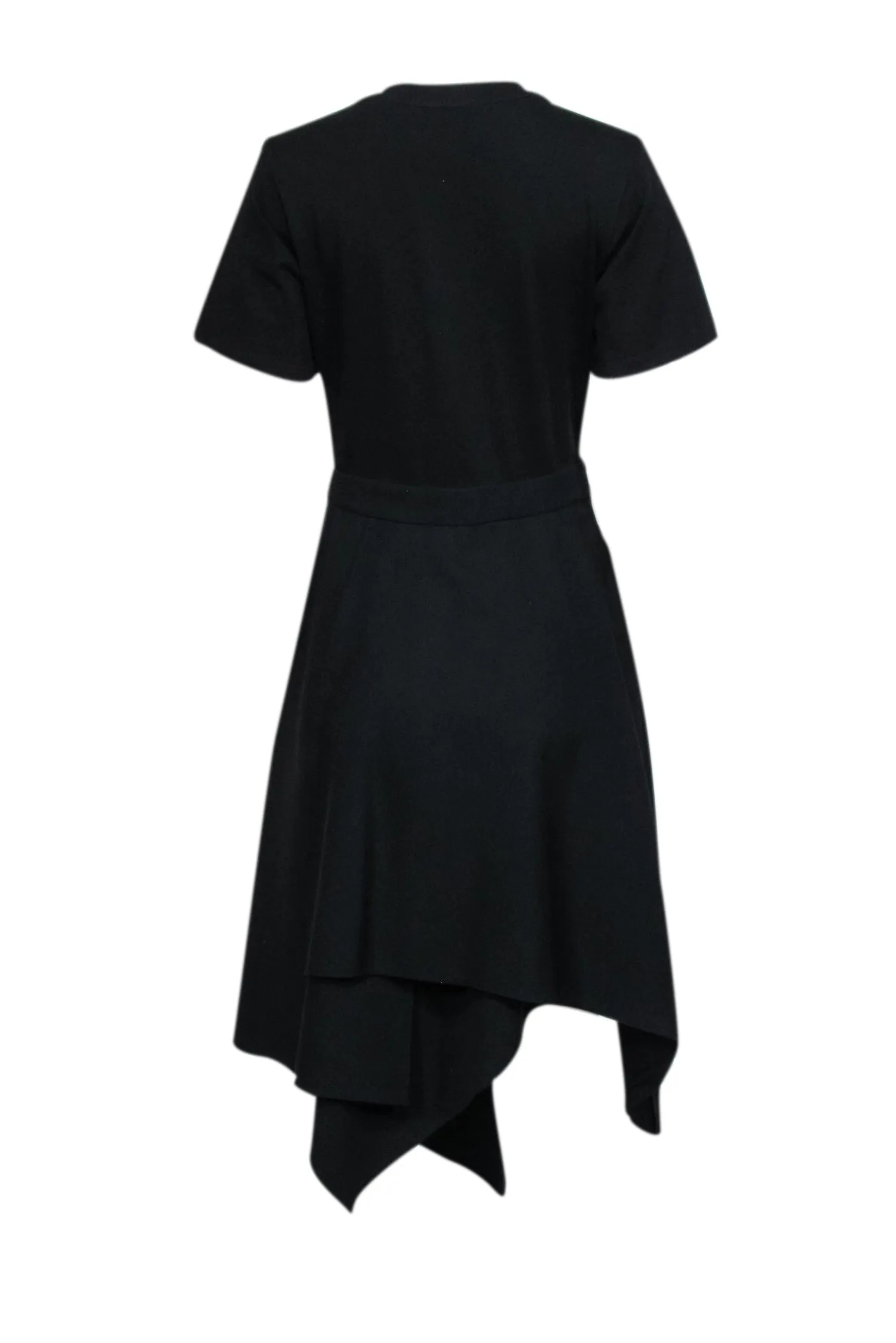 3.1 Phillip Lim - Black Short Sleeve Dress w/ Ruched Bottom Detail Sz 4