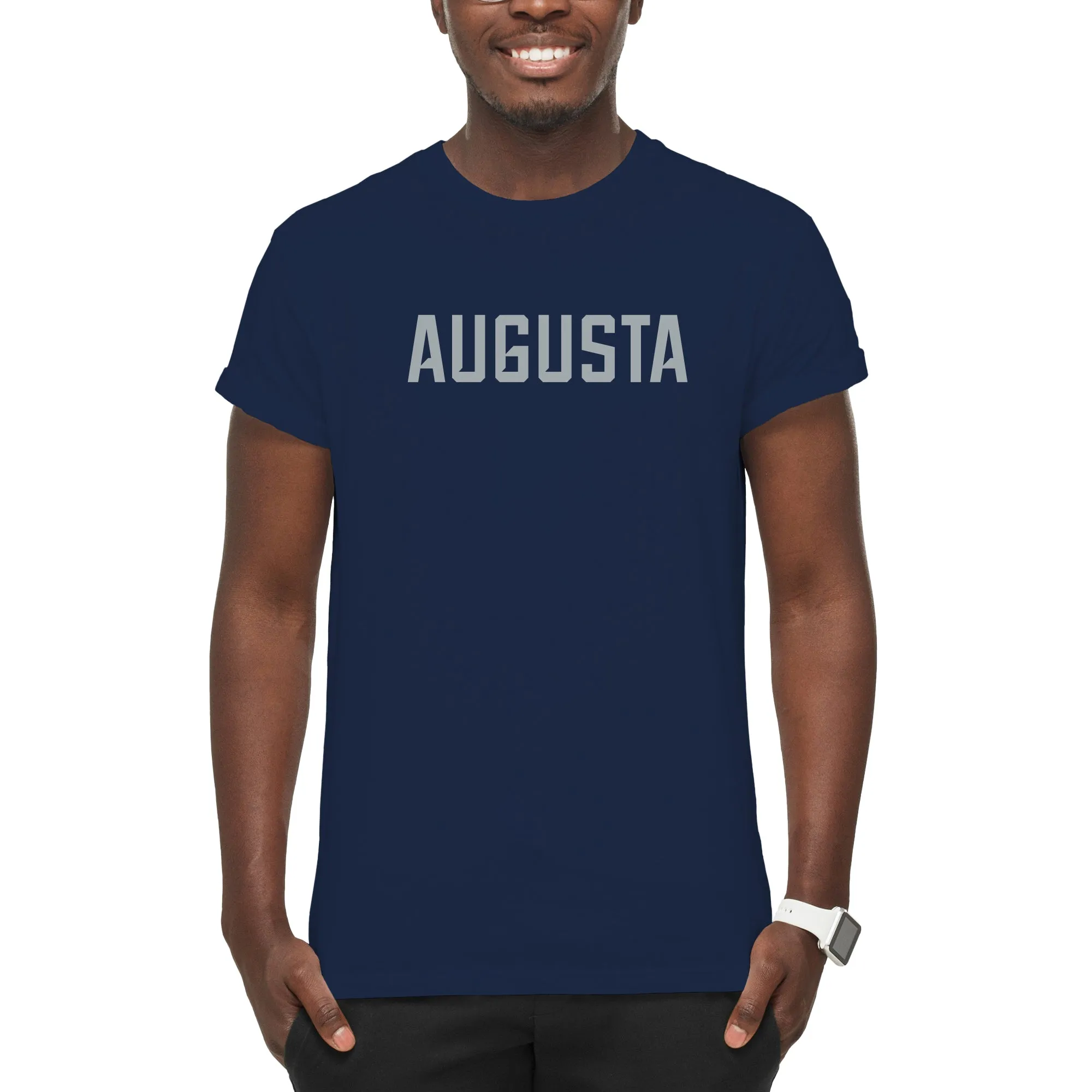 Augusta University Basic Block T-Shirt - Navy