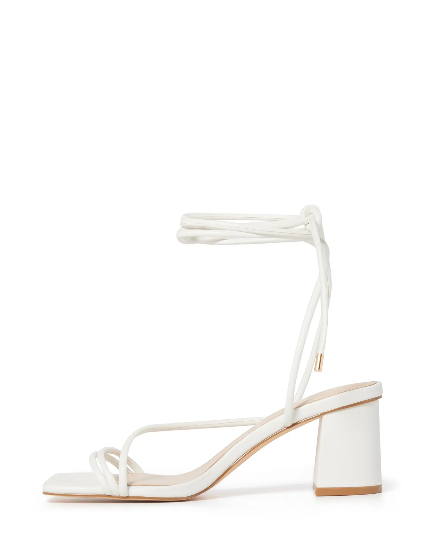 Avery Ankle Tie Low Block Heel