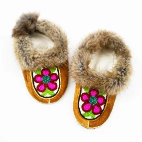 Beaded Muskrat Moccasins