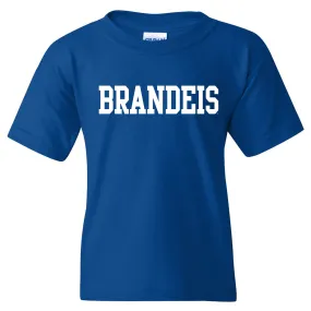 Brandeis University Judges Basic Block Youth Short Sleeve T Shirt - Royal