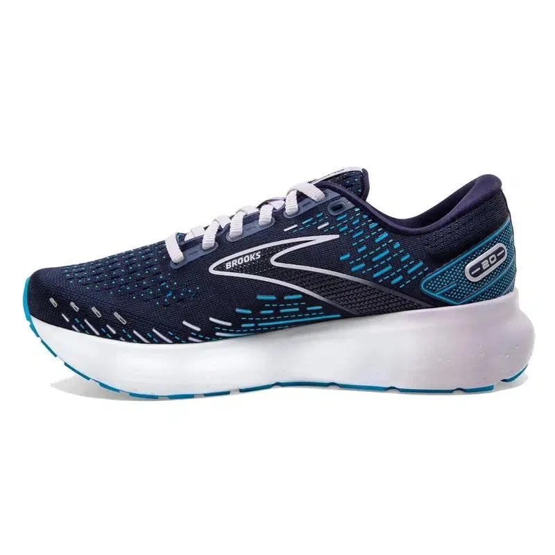 Brooks Womens Glycerin 20 Premium Navy/Purple Road Running Shoes for Superior Comfort and Performance