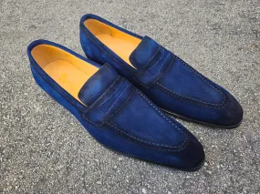 Burnished Suede Penny Loafer