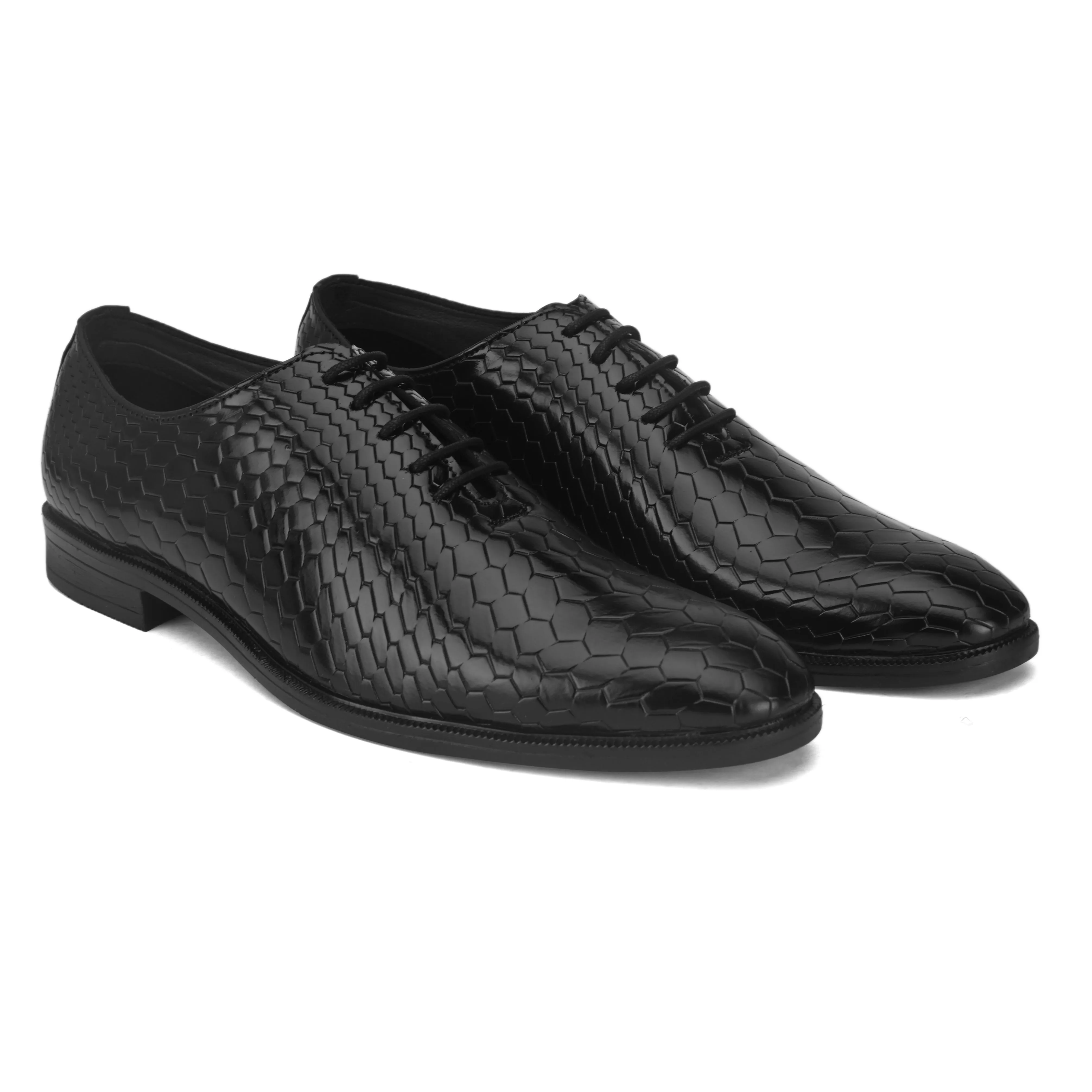 Celeste Black Oxford Shoes