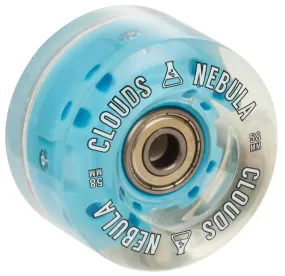 Clouds Urethane Nebula, Light Up Quad Roller Disco Skate Wheels, Blue