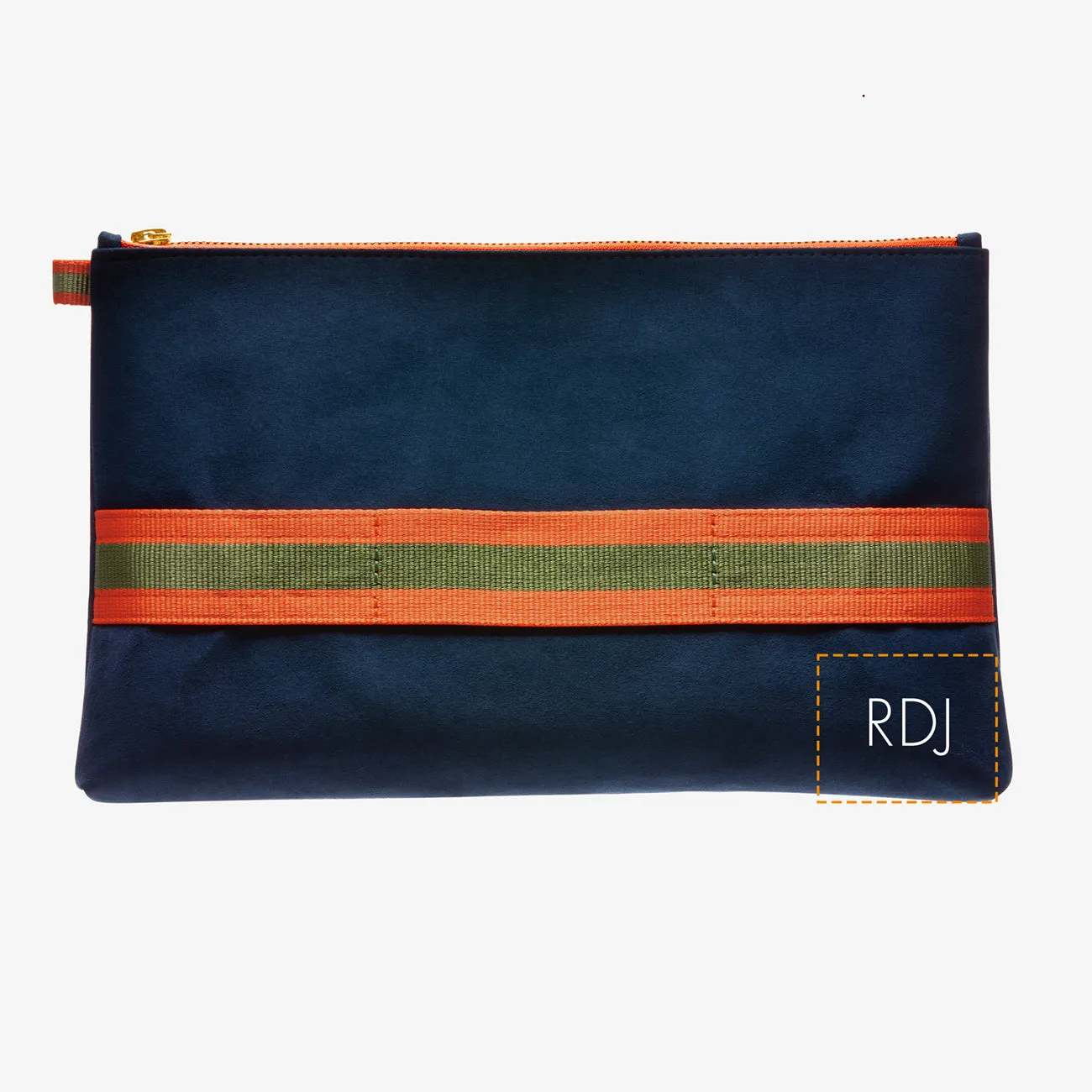 Clutch "Oxford Blue" with golden print