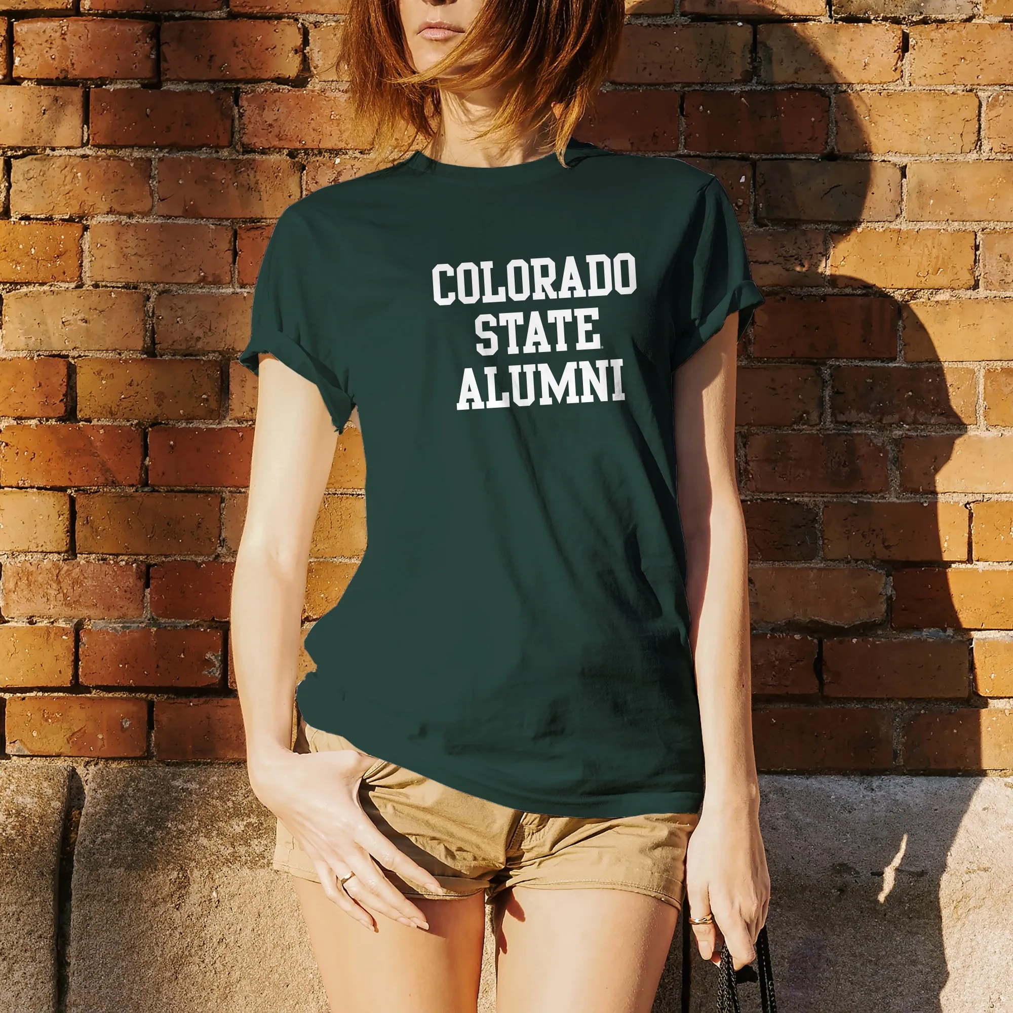 Colorado State University Rams Basic Block Alumni T Shirt - Forest