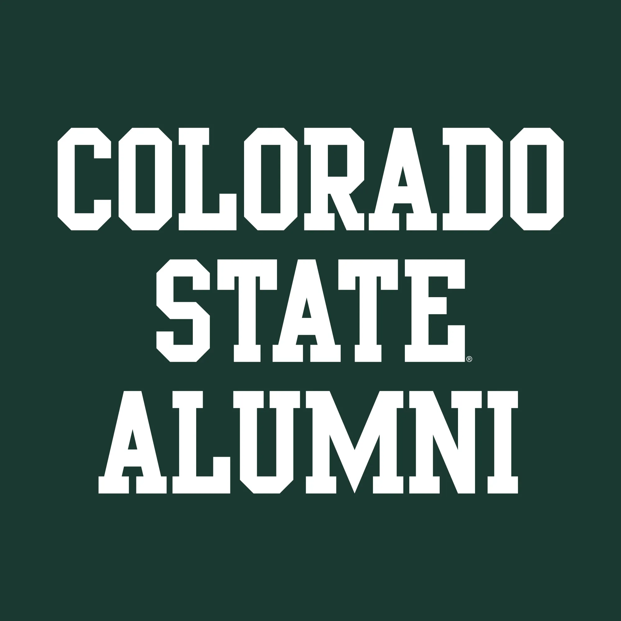 Colorado State University Rams Basic Block Alumni T Shirt - Forest