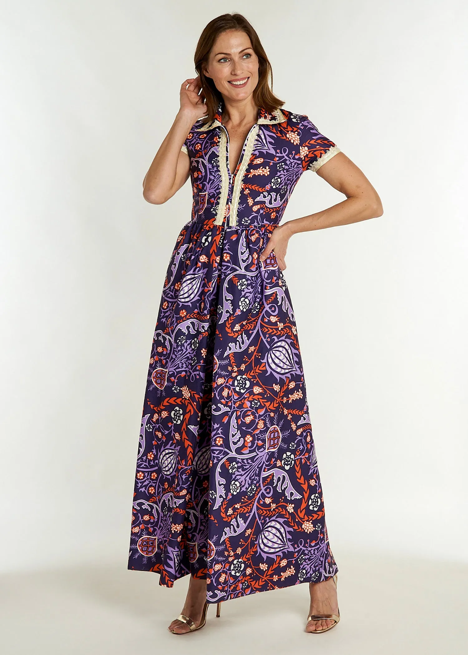 Coulotte Dress - Frolic Indigo