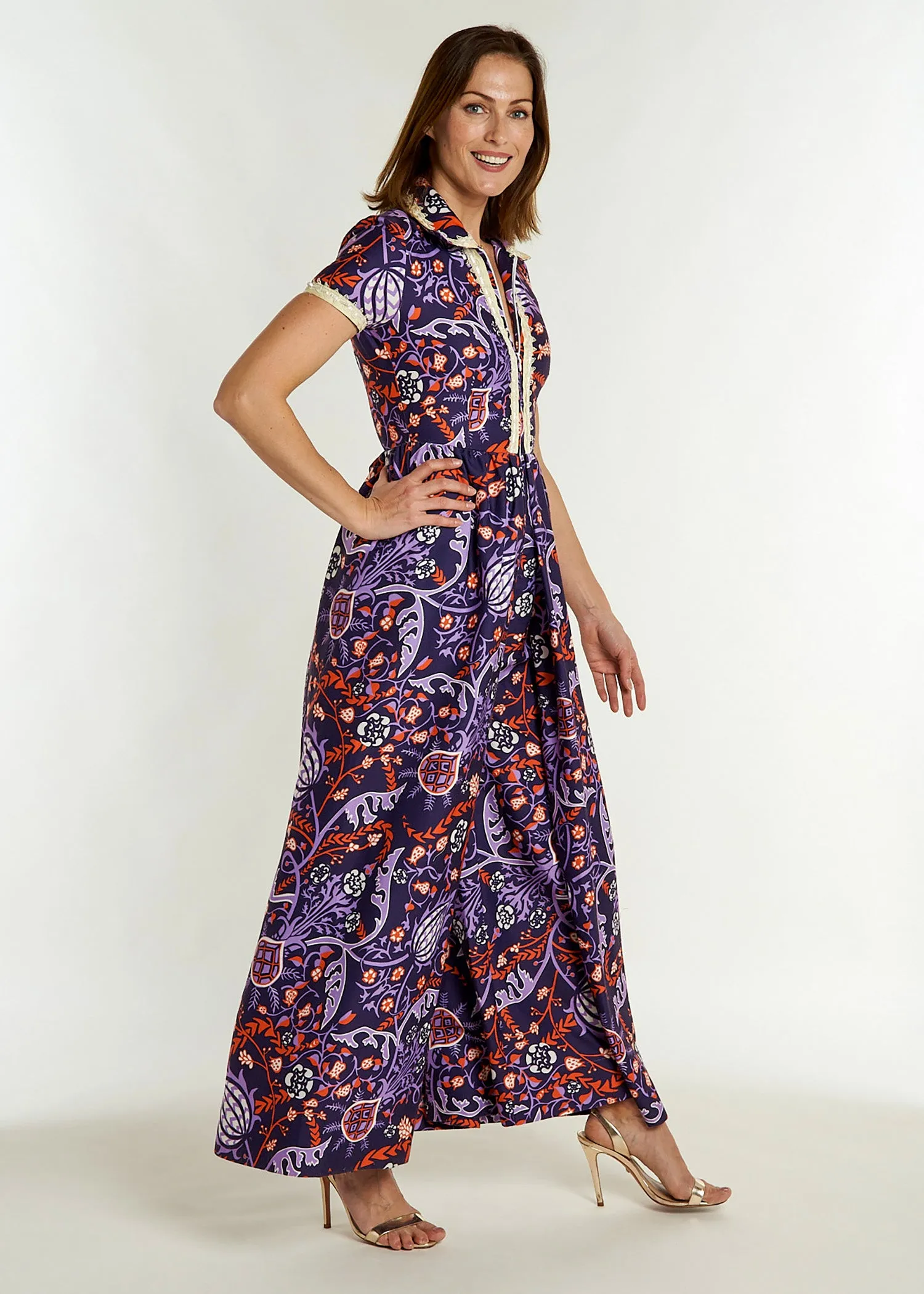 Coulotte Dress - Frolic Indigo