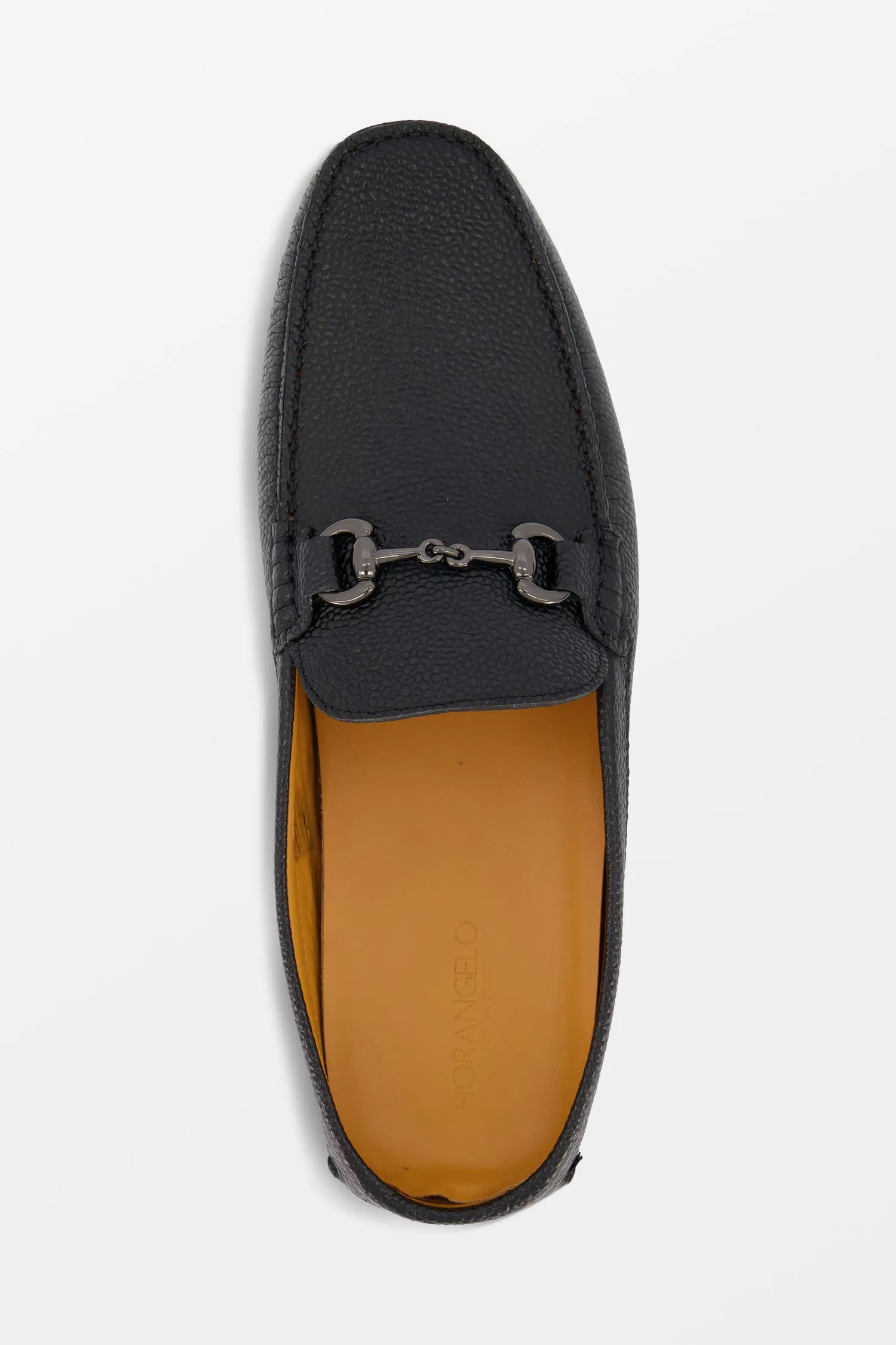 Fiorangelo Black Leather Moccasins