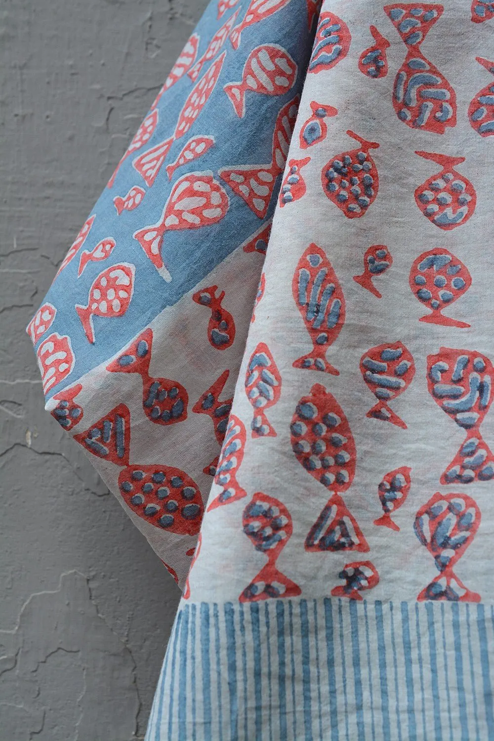 FISCH - Block Printed Stole