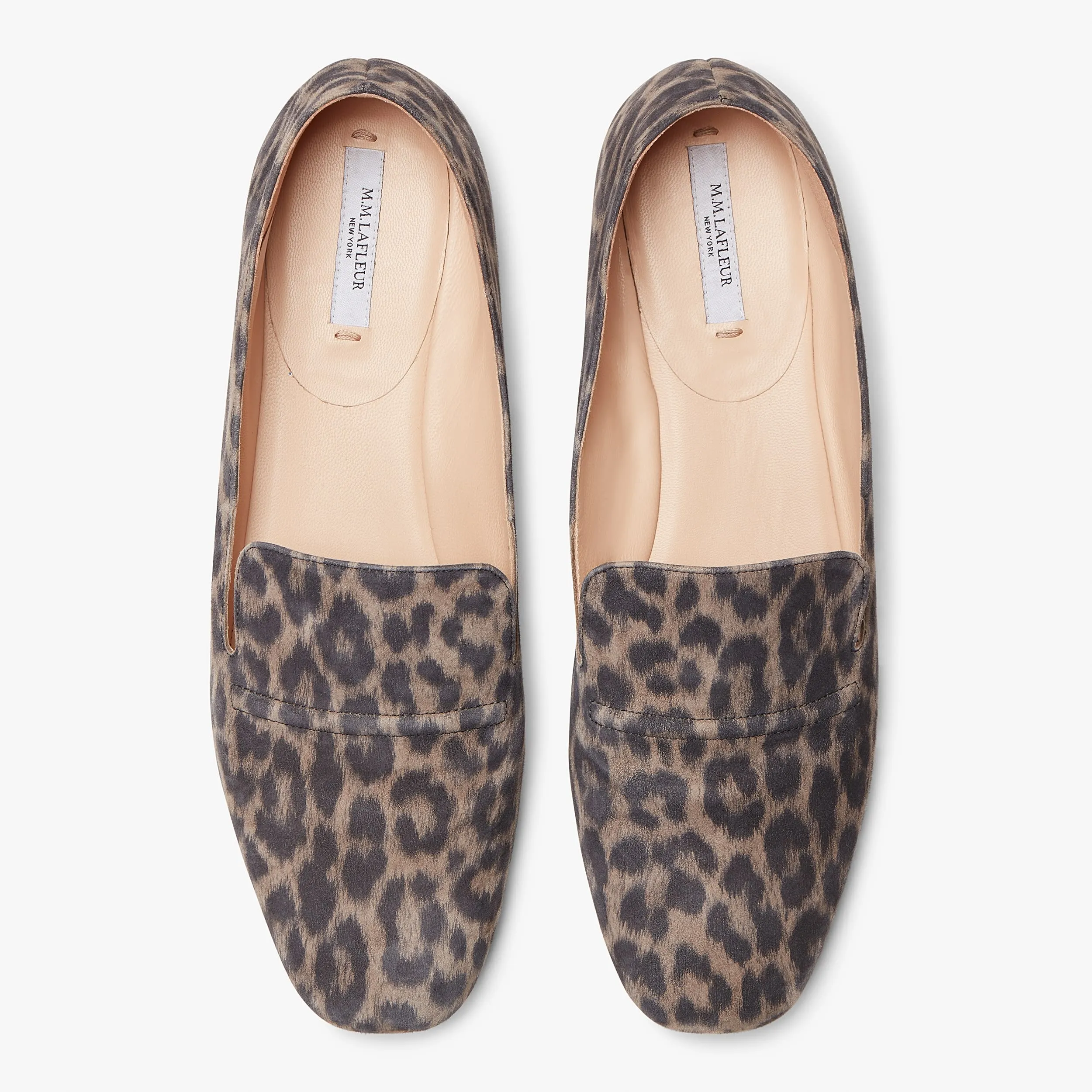 Grace Loafer - Leopard Suede :: Taupe / Black