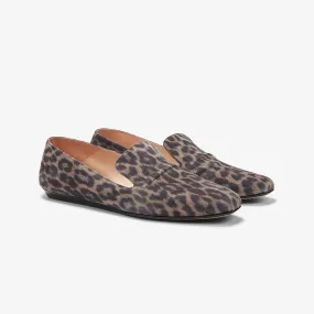 Grace Loafer - Leopard Suede :: Taupe / Black