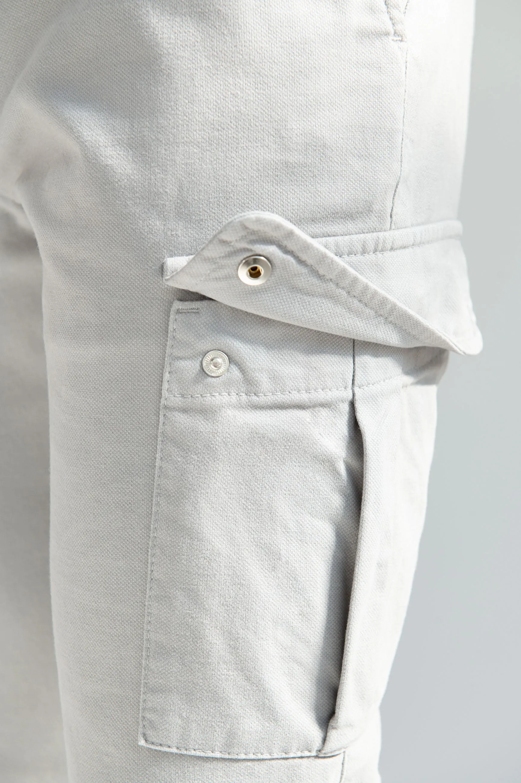 Grey stretch canvas cargo - Made in Italy