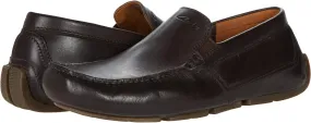 Markman Plain Clarks Loafers in Dark Brown Leather