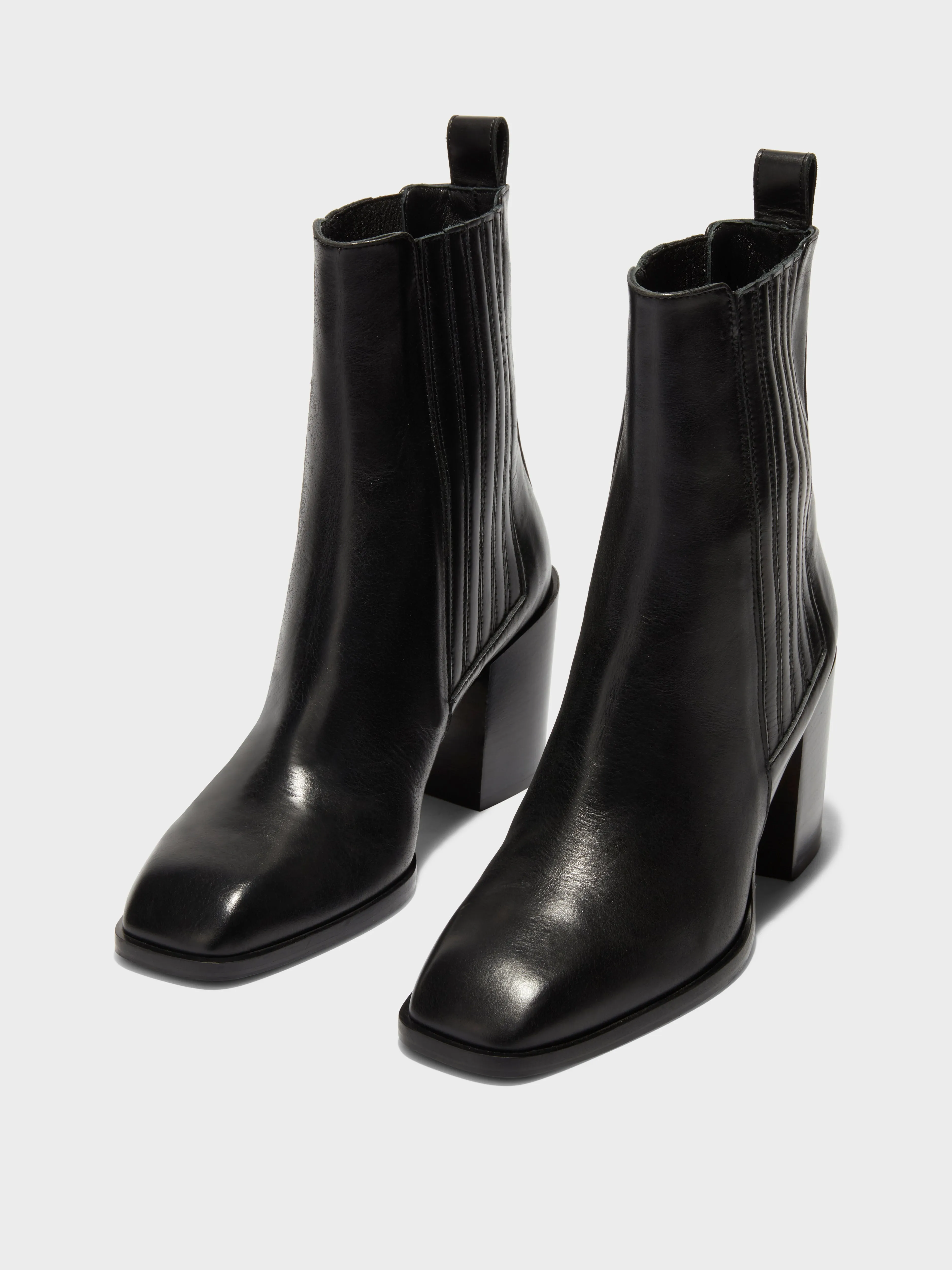 Nat Leather Ankle Boots