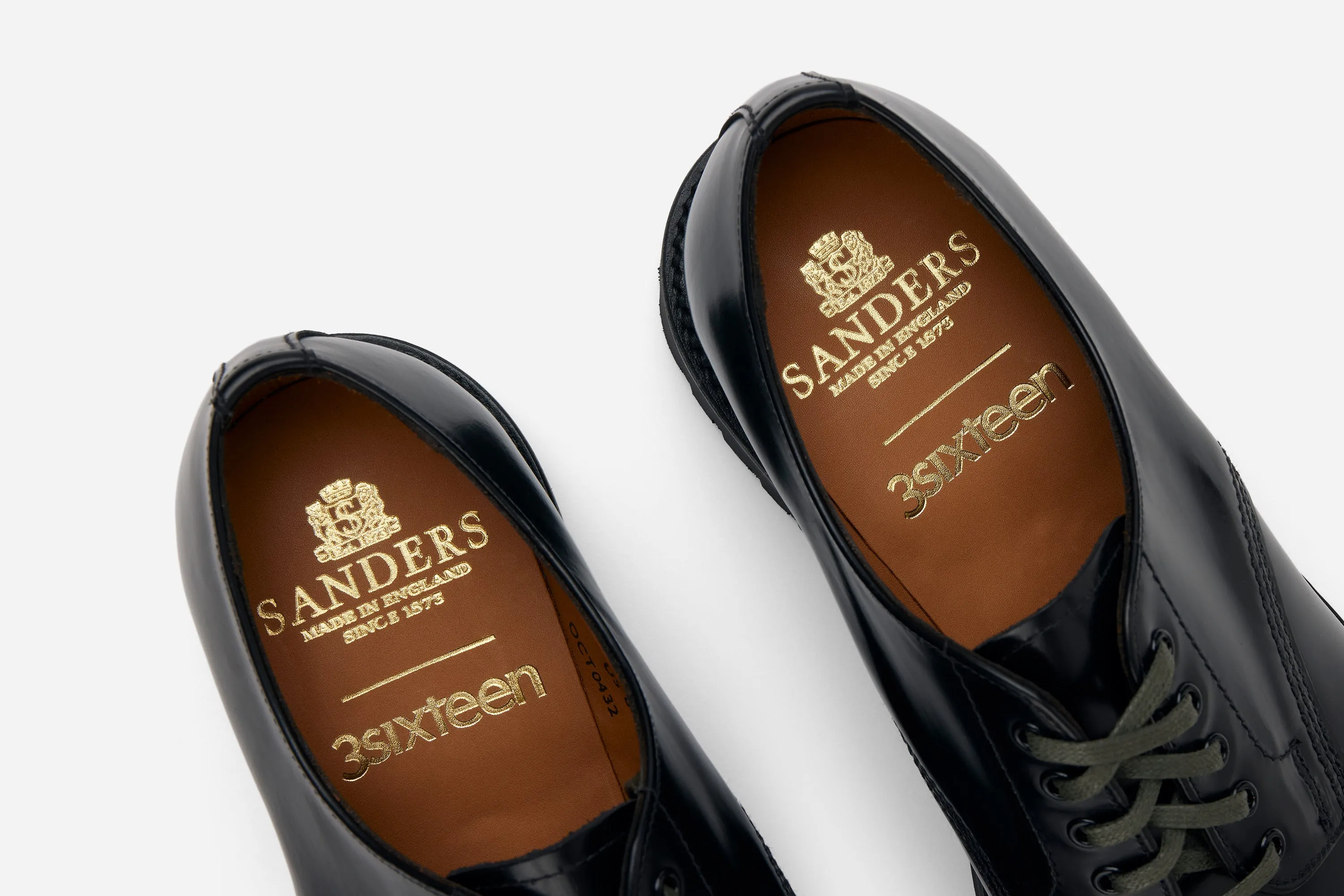 Limited Edition Sanders x 3sixteen Military-Inspired Derby Shoes