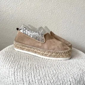 Suede Platform Espadrille Loafer